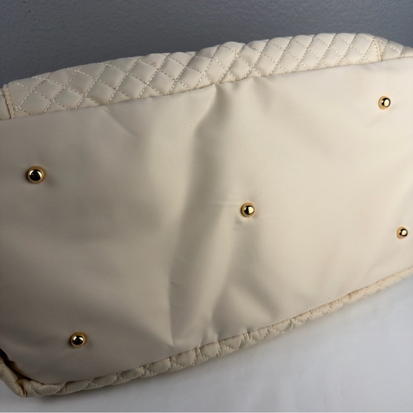 NWT LOVEVOOK Travel Duffle Bag, Weekender Bags Women w Shoe Compartment Cream - Picture 10 of 14